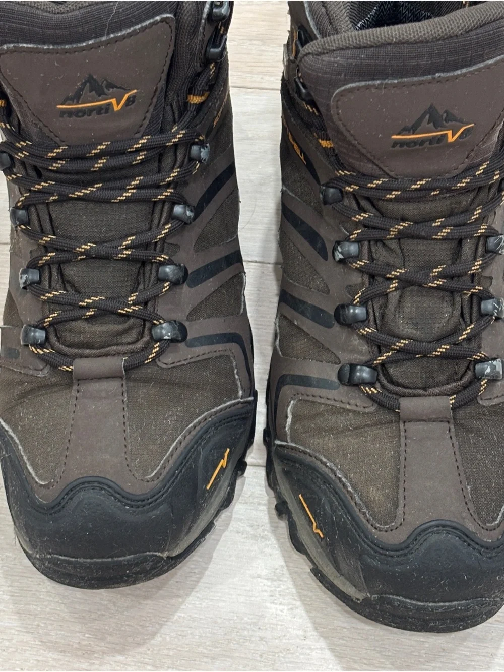 Nortiv 8 Mens Hiking Outdoor Waterproof Non-slip Trail Boots Size 6.5 Brown